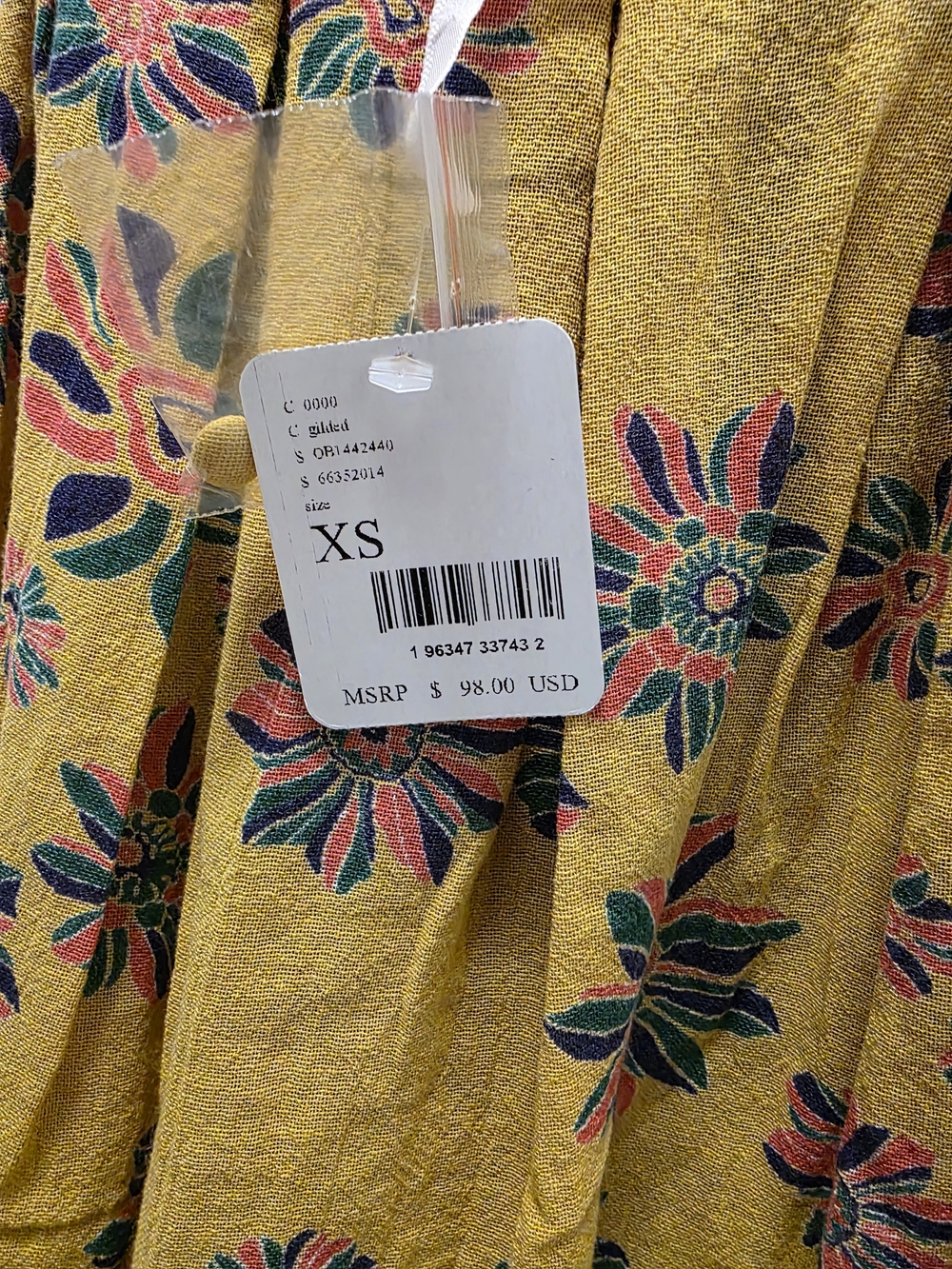 Free People Yellow Floral Tie-Shoulder Mini Dress - Picture 4 of 4